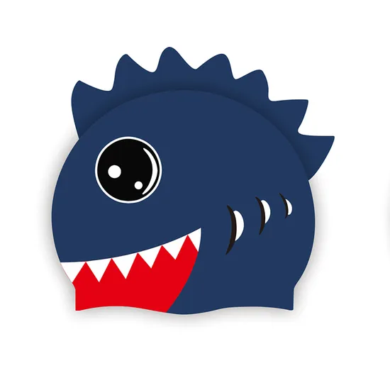 Gloffie Factory Cuffia da nuoto in silicone con dinosauro per bambini, design carino con dinosauro, impermeabile e anti-cloro